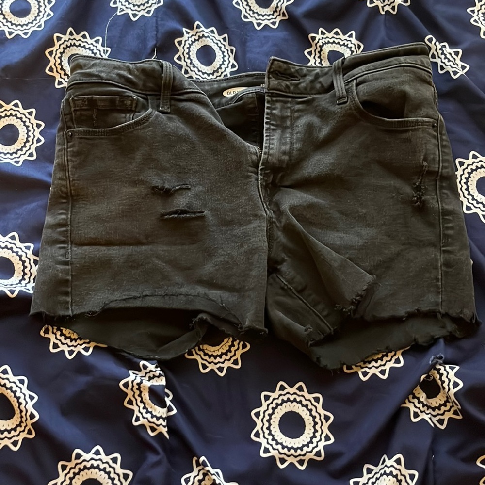 black shorts